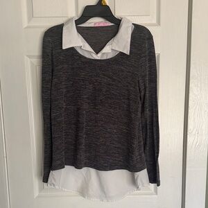 Long Sleeve Layered Nursing Top
